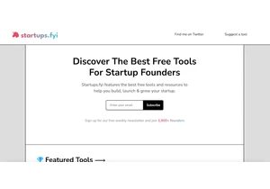 Startups.fyi — Curated database of the best free tools for startup founders