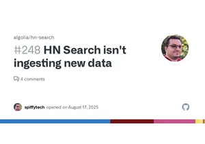 HN Search isn't ingesting new data since Friday