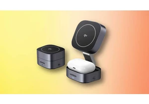 This folding wireless charger is also a magnetic phone stand, now 20% off