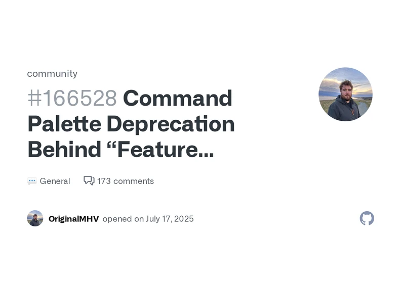 GH Killing Command Palette for "low usage"