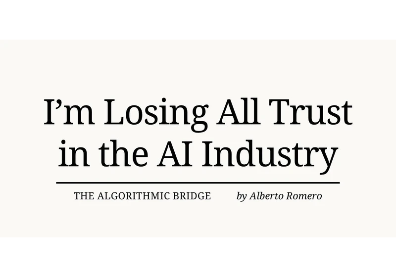 Problems the AI industry is not addressing adequately