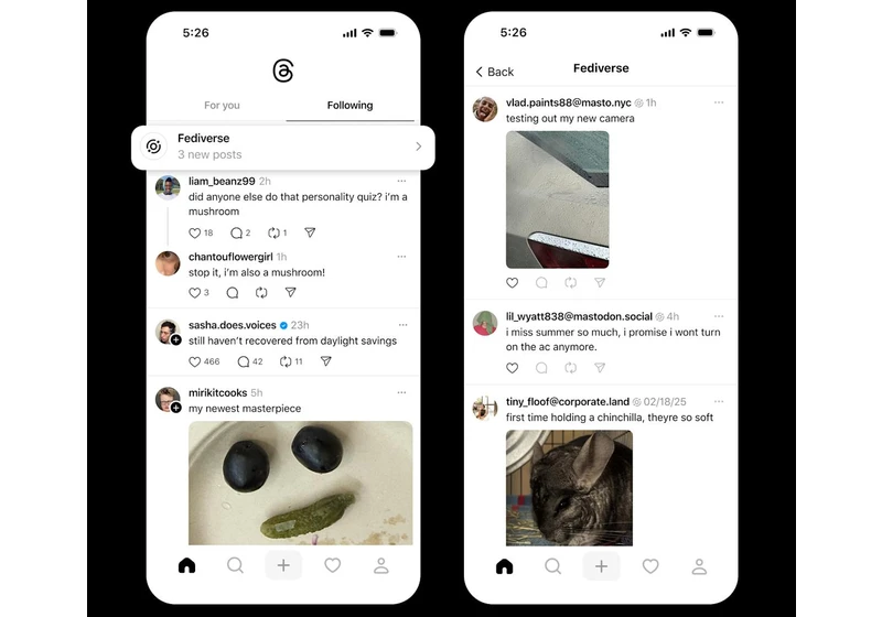 Threads adds new dedicated feed for fediverse content