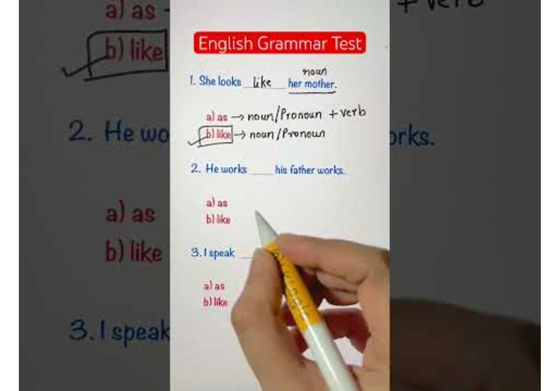 Test your English Grammar | as or like??