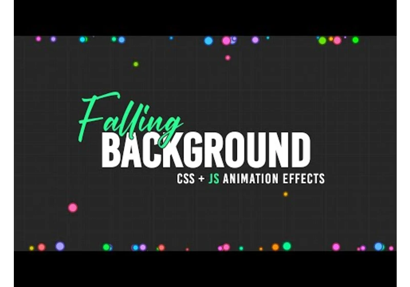 Falling | CSS & Javascript Background Animation Effect