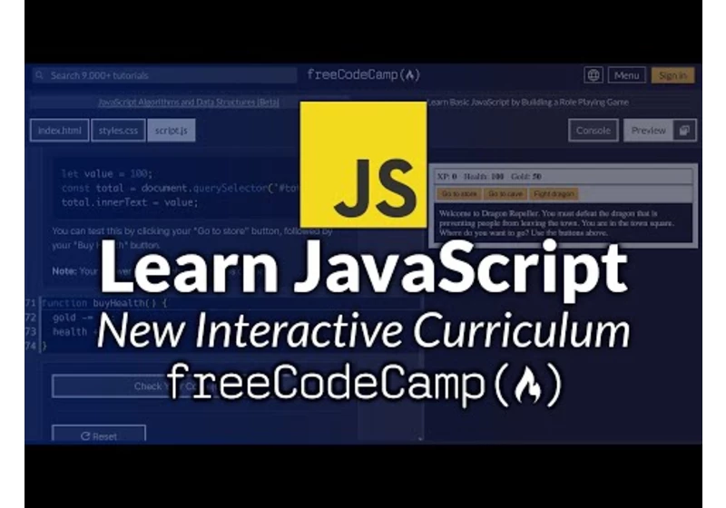 Learn JavaScript Interactively in NEW freeCodeCamp.org Curriculum
