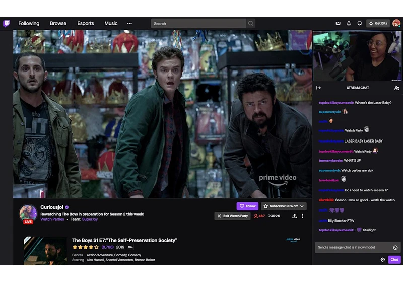 Twitch is ending its pandemic-era Prime Video watch parties