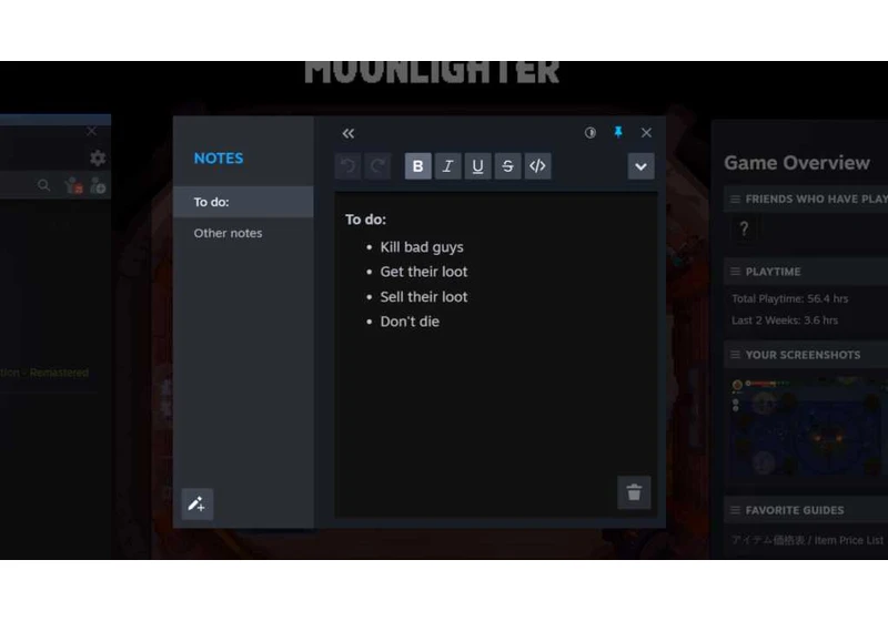 Steam’s in-game overlay gets a ton of helpful new tools