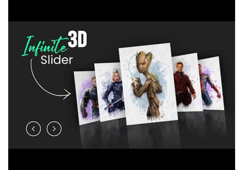 3D infinite Image Slider using CSS & Javascript