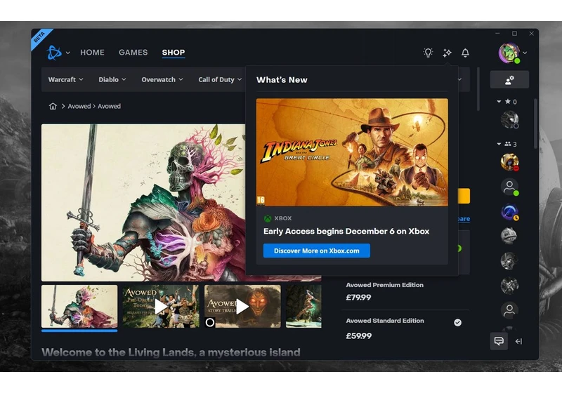 Is Xbox slowly taking over Battle.net? As "Indiana Jones and the Great Circle" pops up on Battle.net, we're wondering what Microsoft is up to with Blizzard's iconic launcher.