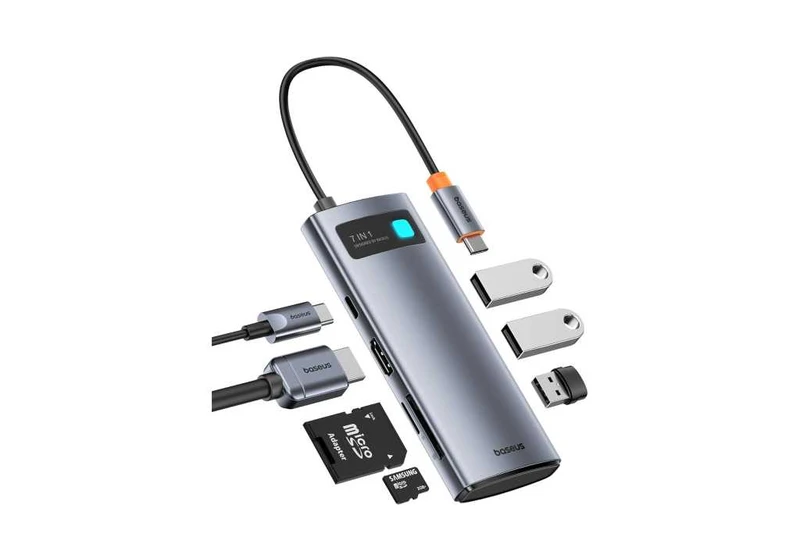 This $16 USB-C hub turns one laptop port into seven
