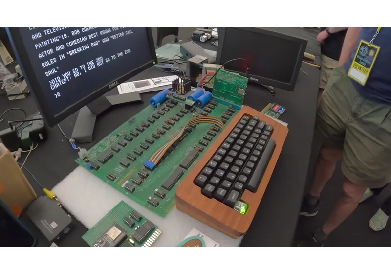 Apple I replica can run ChatGPT — Macintosh Founding Father uses Wi-Fi module to turn relic into AI assistant