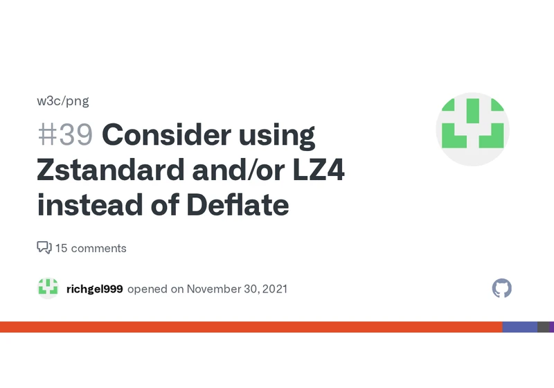 Consider using Zstandard and/or LZ4 instead of Deflate