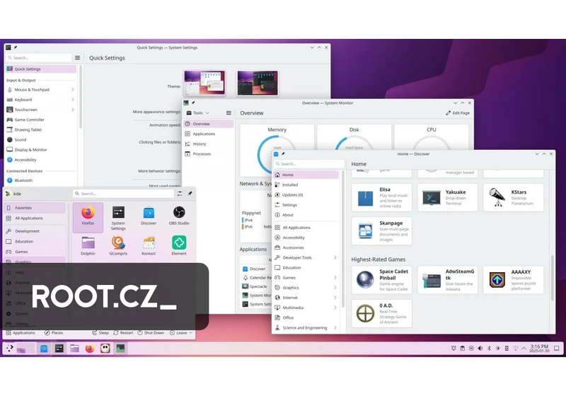 KDE beze spánku při přenosu souborů, Intel se záměrnou možností zpomalení PCIe pro Battlemage