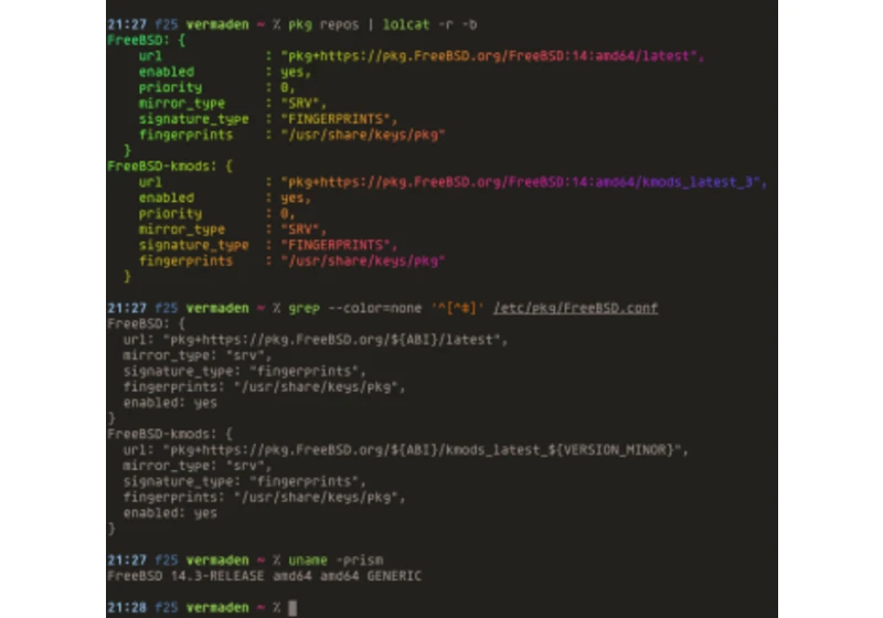 FreeBSD Kernel Modules Pkg(8) Repositories