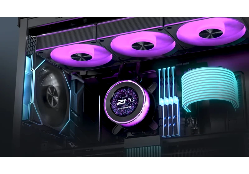  Lian Li’s tube-hiding Hydroshift II LCD-C AIO cooler adds a rotating dial for software-free display and RGB control 