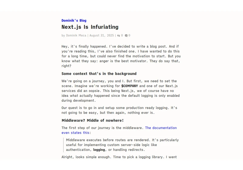 Next.js Is Infuriating