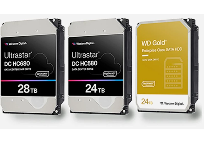  WD's Latest Enterprise HDDs Store Up to 28TB, With Max Transfer Rates of 298 MB/s 