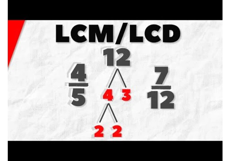 How to Find Least Common Multiples (LCD/LCM) | Pre-Algebra