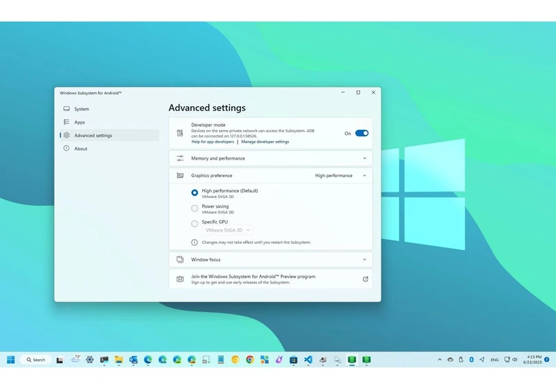 Essential settings to configure on Windows Subsystem for Android on Windows 11