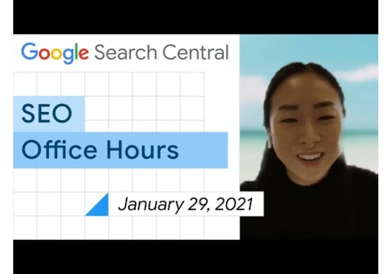 English Google SEO office-hours from January 29, 2021