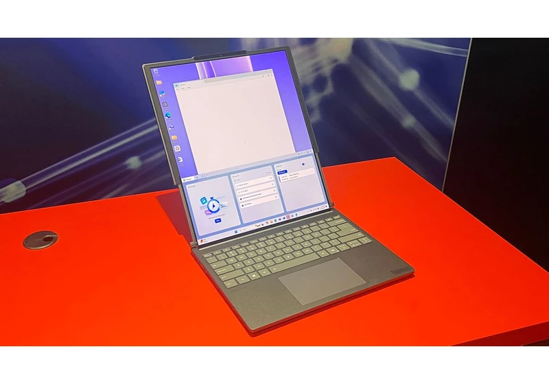 Lenovo unveils world's first rollable display laptop, the ThinkBook Plus Gen 6 Rollable, at CES 2025