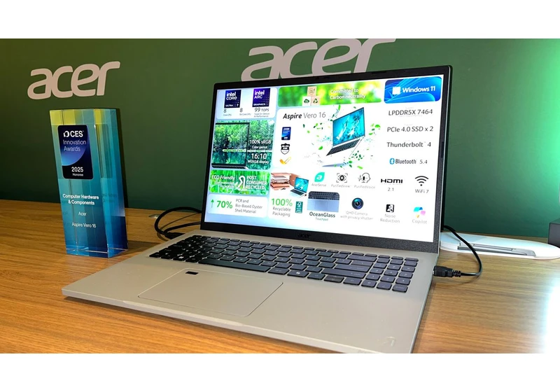 The secret ingredient in Acer's new eco-friendly laptop is... shellfish