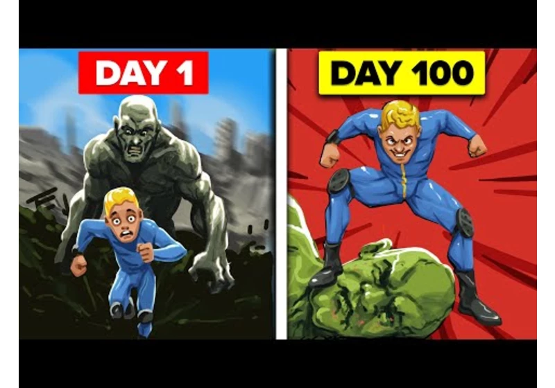 I Survived 100 Days of FALLOUT (Not Minecraft)
