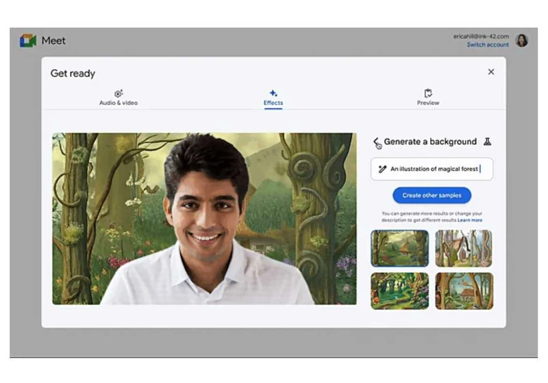 Google experiments with AI backgrounds in Meet