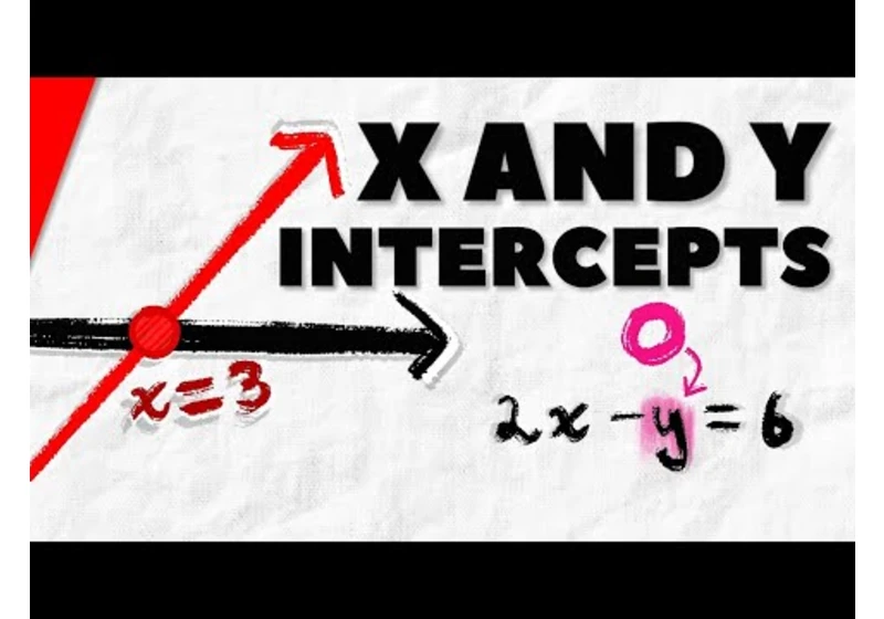 How to Find x and y Intercepts of Linear Equations | Pre-Algebra