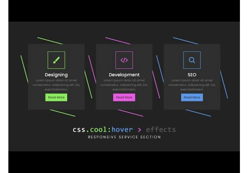 How To Create Responsive Services Section Using Html and CSS