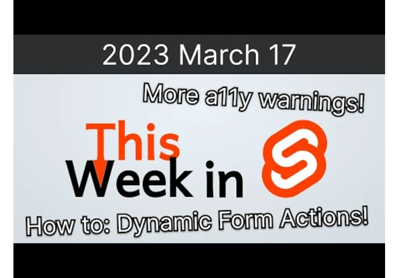 This Week in Svelte (2023 March 17)