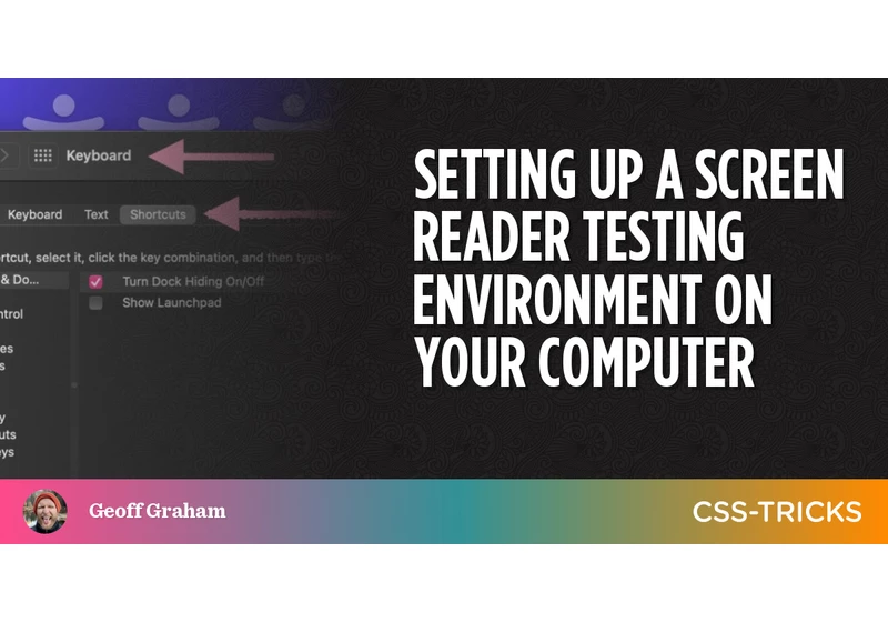 Setting up a screen reader testing environment on your computer