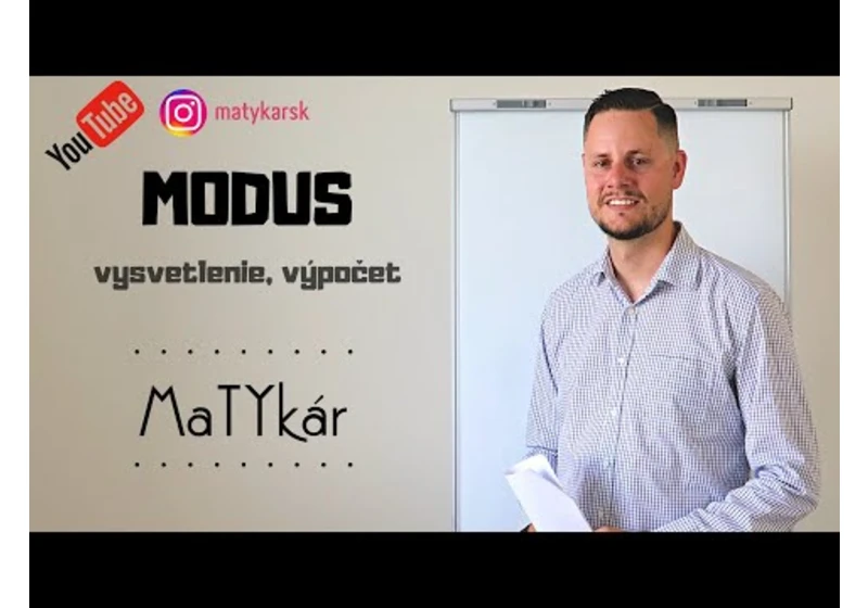 MODUS - vysvetlenie, výpočet