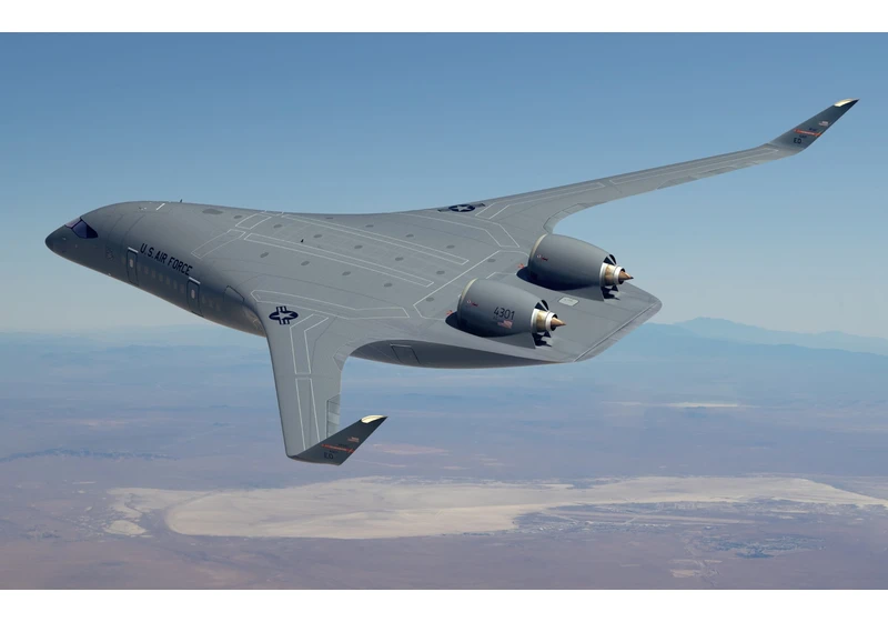 Air Force Tests Subscale Model of Blended-Wing Body Jet