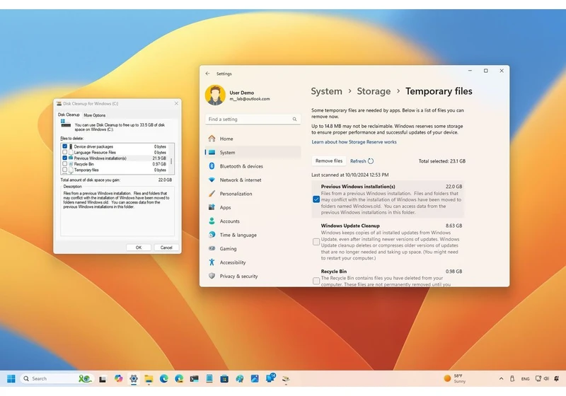 How to reclaim space after upgrading to Windows 10 2024 Update (version 24H2)