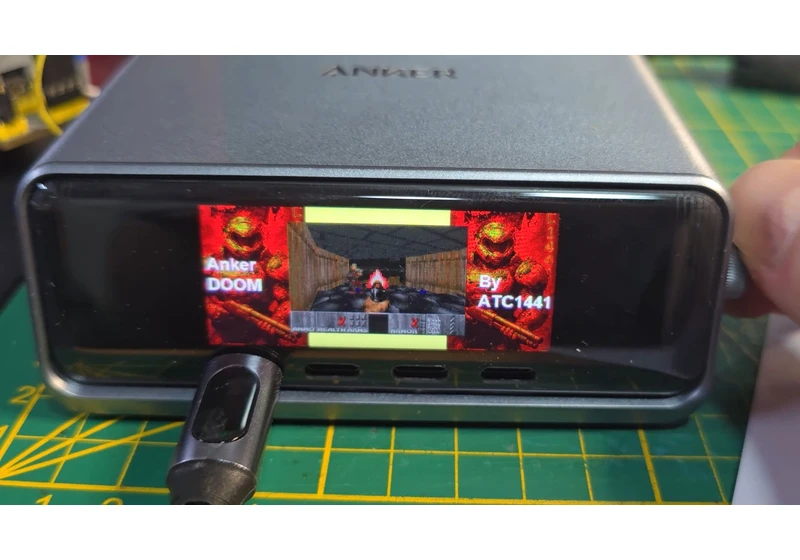  Doom runs surprisingly well on Anker Prime Charger — 150 MHz CPU and decent screen results in 'better than expected' FPS per mAh 