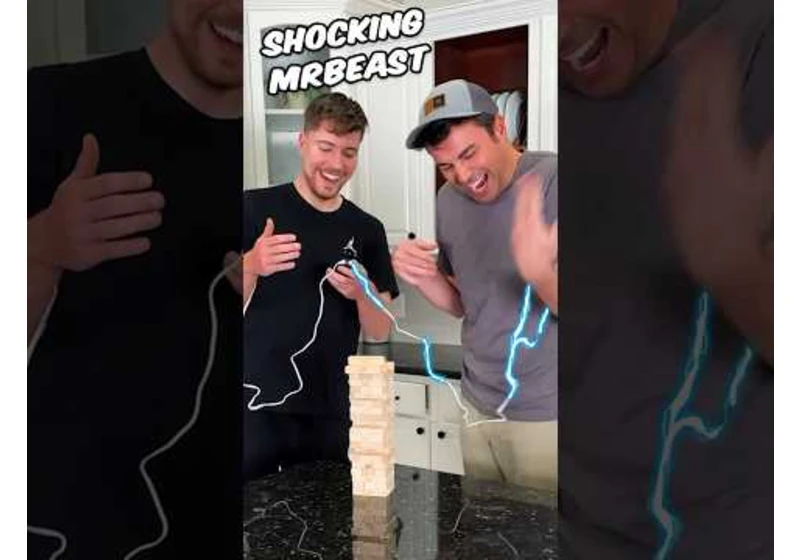 MrBeast vs Electric Shock Jenga