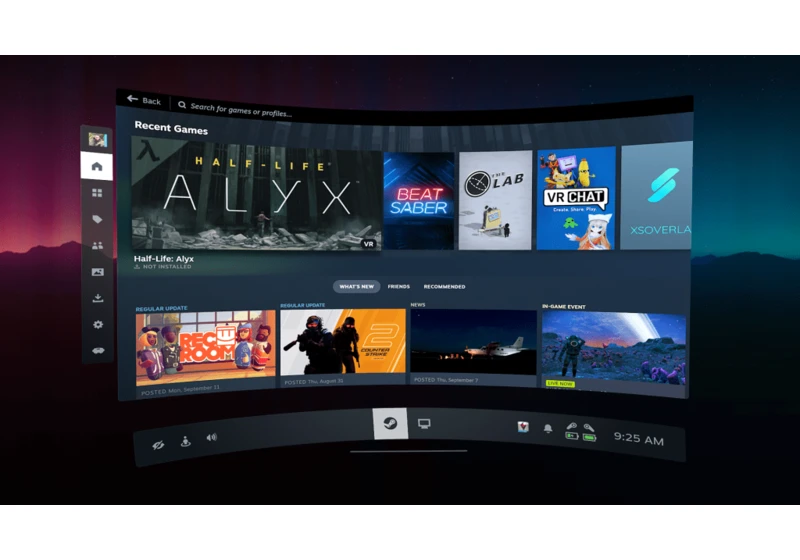 SteamVR 2.0 beta adds tons of new features