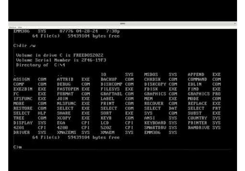 Building MS-DOS 4.00 on FreeDOS [video]