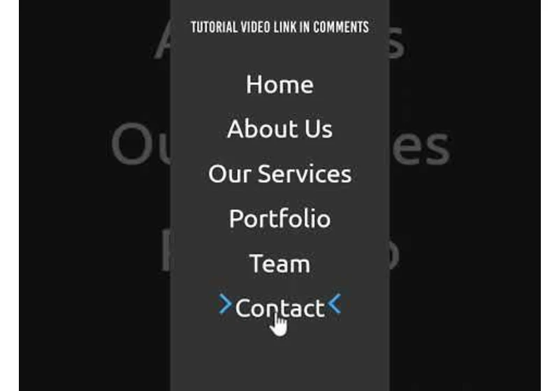 Arrow | Magic Menu Indicator using CSS & Javascript #shorts