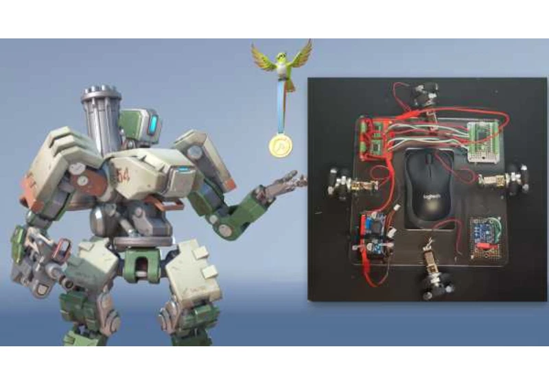 This real-life “aimbot” uses a physical mouse to cheat at shooting games