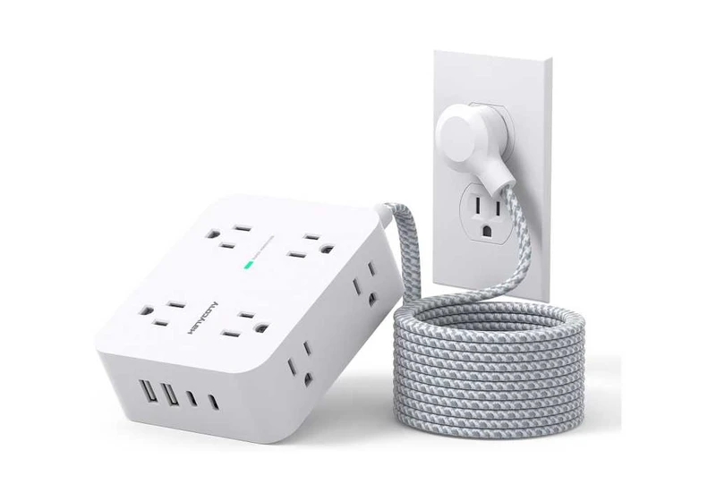 This compact $10 surge protector is loaded with plugs and USB ports