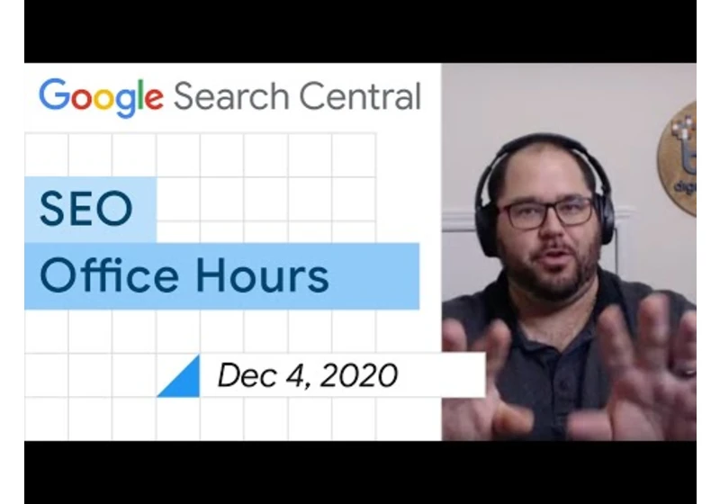 English Google SEO office-hours from December 4, 2020