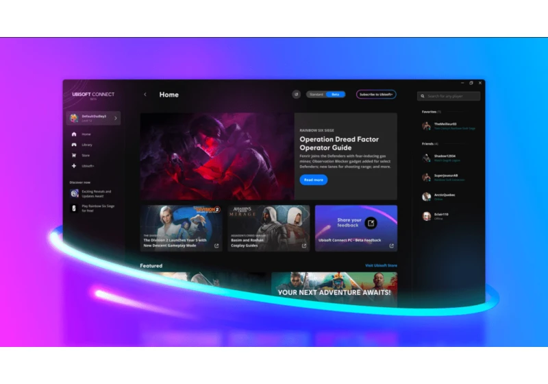 The beta for Ubisoft’s refreshed game launcher is now live