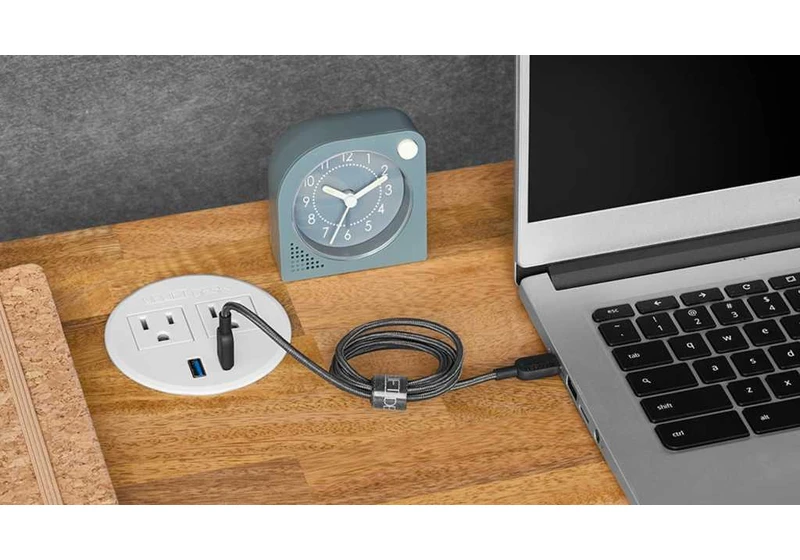 I upgraded my desk with a power-charging grommet. It was worth every penny