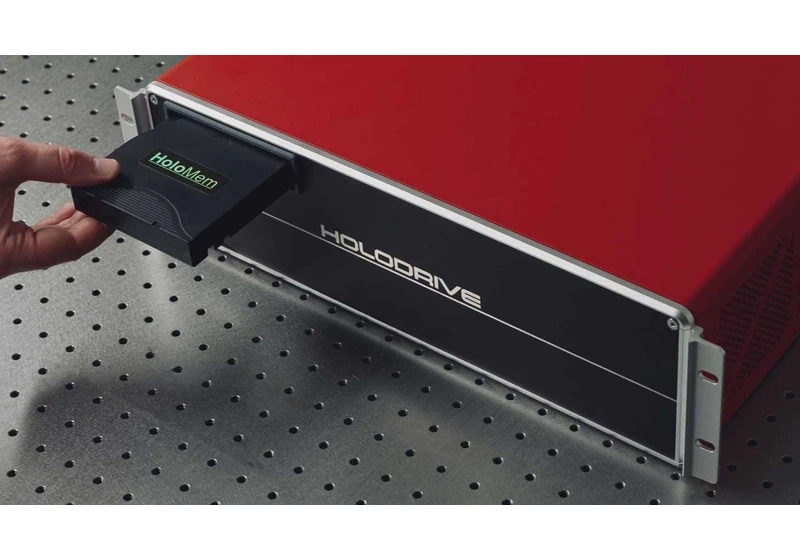 Holographic ribbon aims to oust magnetic tape with 50-year life span and 200TB capacity per cartridge — HoloMem says optical ribbon-based carts work with some components of existing systems, reducing fricition