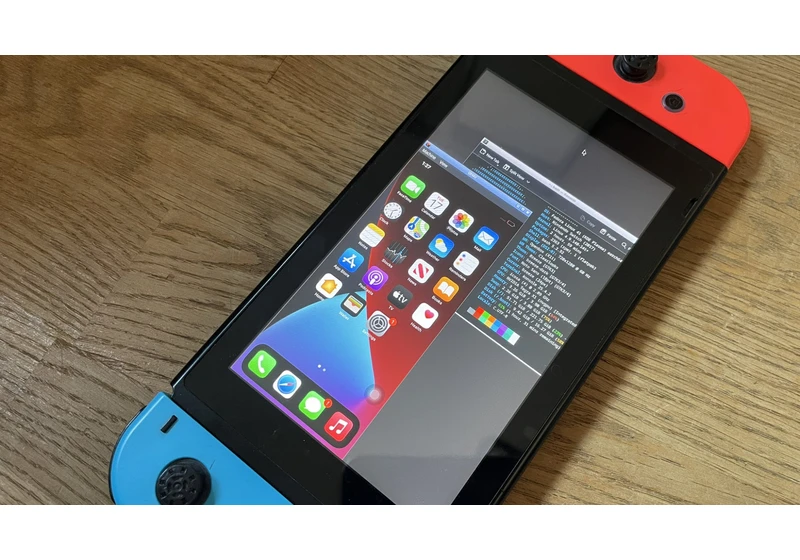 Somebody turned a Nintendo Switch into the world's slowest iPhone, and the results were a disaster — boasts 20-minute boot times, kernel panics, and no working apps