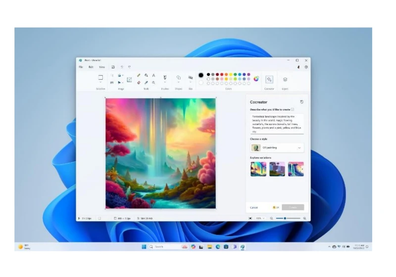 Microsoft Paint’s new Cocreator helps you create fantastical AI art