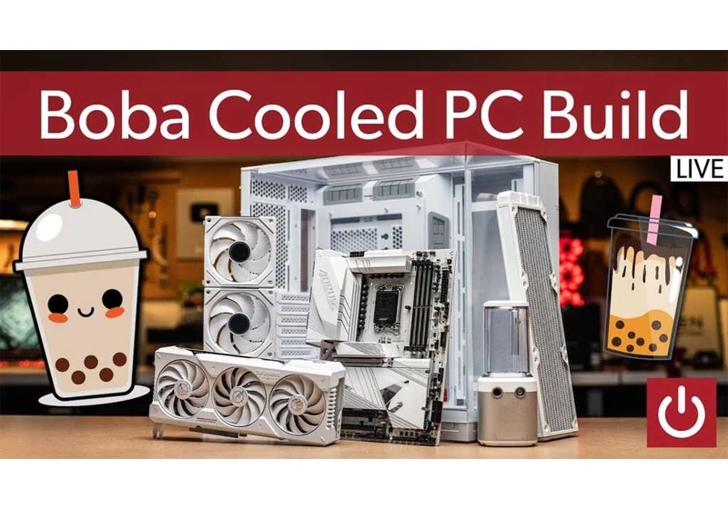 Watch PCWorld build a boba tea-cooled gaming rig