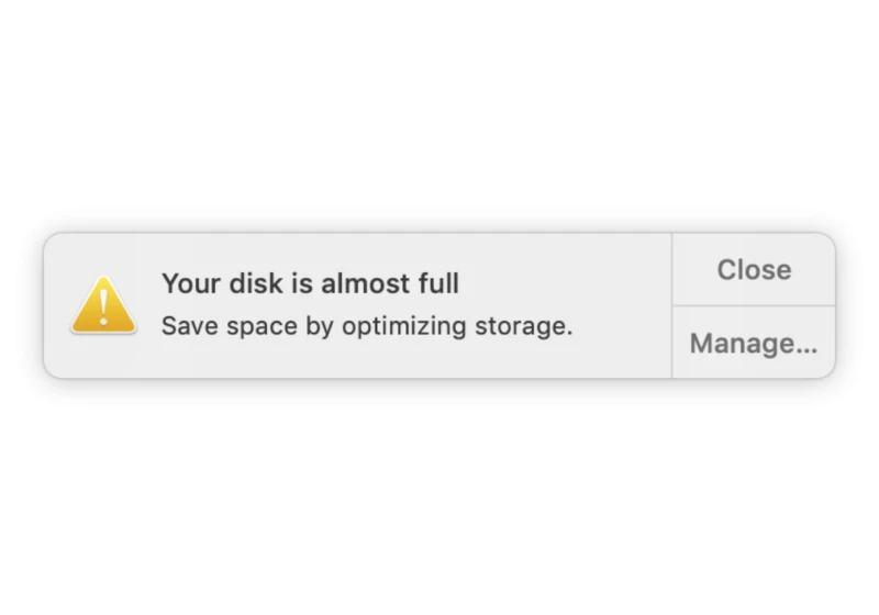 A disk so full, it couldn't be restored